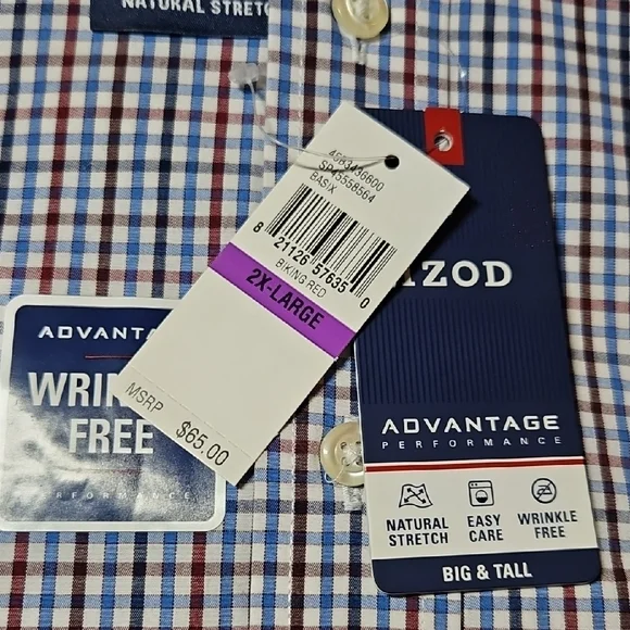 Izod Men's Multicolor Checkered Shirt - Picture 3 of 7